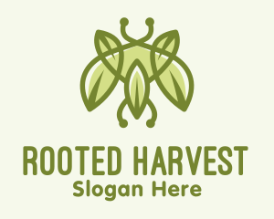 Green Bug Leaf logo design