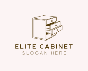 Minimalistic Furniture Cabinet logo design