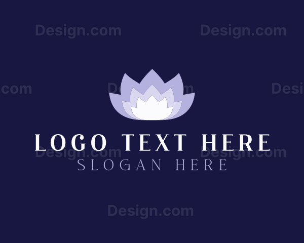 Lavender Lotus Flower Logo