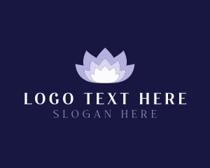 Lavender Lotus Flower logo