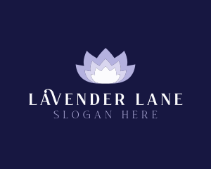 Lavender Lotus Flower logo