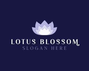 Lavender Lotus Flower logo design