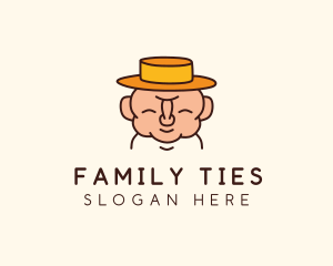 Happy Old Man  logo design