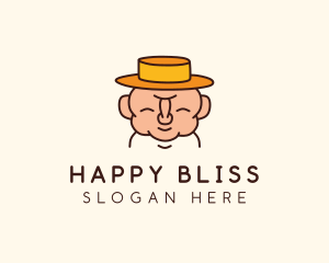 Happy Old Man  logo design