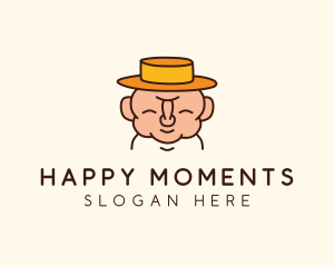 Happy Old Man  logo design