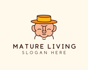 Happy Old Man  logo design