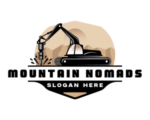 Excavator Digger Construction logo design