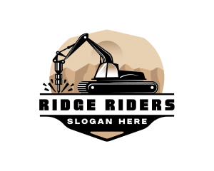 Excavator Digger Construction logo design