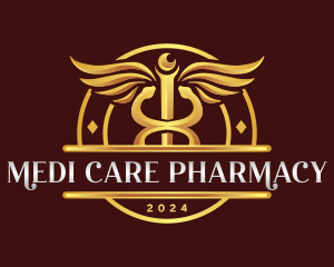 Medical Caduceus Pharmacy logo design