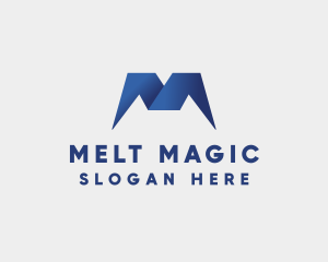 Modern Gradient Letter M logo design