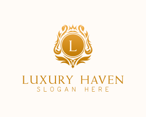 Premium Luxury Shield Crown logo design