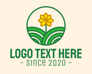 Yellow Sunflower Flower Garden logo