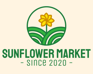 Yellow Sunflower Flower Garden logo