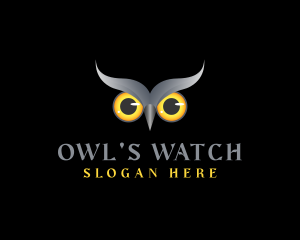 Nocturnal Owl Eyes logo design