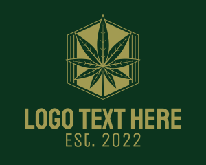 Organic Marijuana Leaf logo