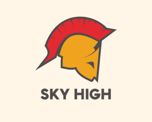 Spartan Helmet Mohawk logo