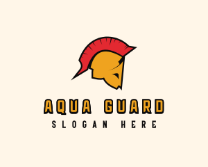 Spartan Helmet Warrior logo design