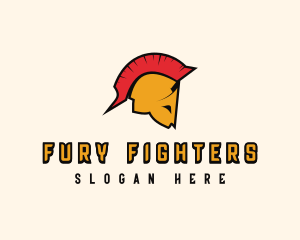 Spartan Helmet Warrior logo design