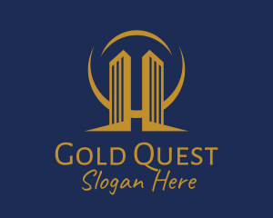 Gold Condominium Tower  logo design