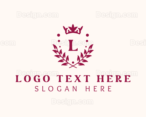 Royalty Crown Wreath Logo