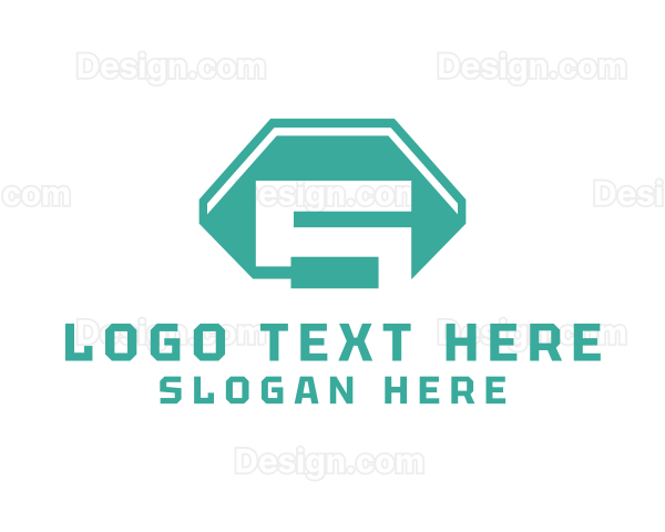 Modern Polygonal Number 5 Logo