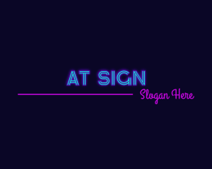 Cool Neon Light Sign logo design