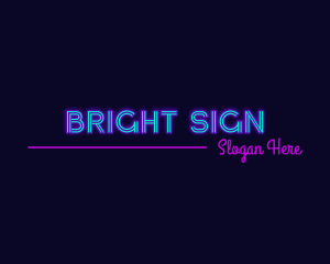 Cool Neon Light Sign logo