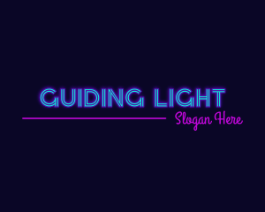 Cool Neon Light Sign logo design