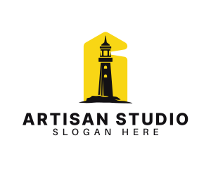 Lighthouse Tower Port logo design