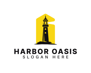 Lighthouse Tower Port logo design