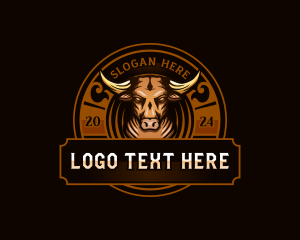 Bull Cattle Animal logo