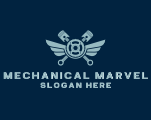 Mechanic Automotive Wings logo design