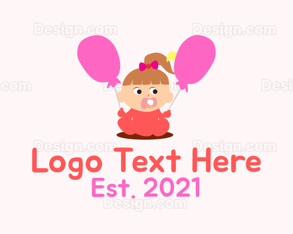 Sitting Baby Balloon Logo