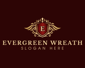 Crown Elegant Wing logo design