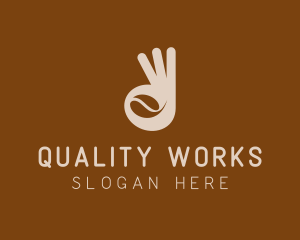 Okay Hand Gesture Coffee logo