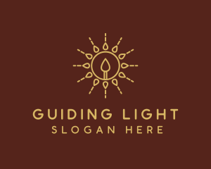 Golden Candle Home Decor logo design