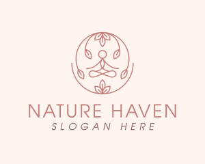 Nature Human Yoga logo design