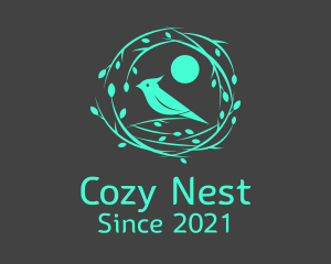 Nightingale Bird Nest logo design