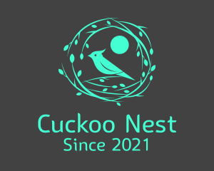 Nightingale Bird Nest logo design