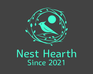 Nightingale Bird Nest logo