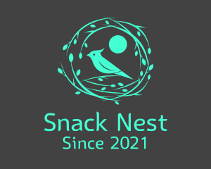 Nightingale Bird Nest logo design