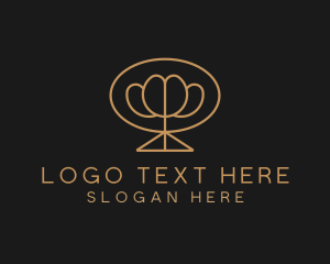 Simple Gold Flower Bouquet logo