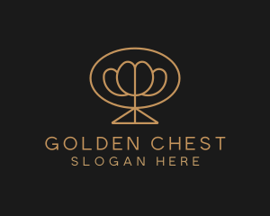 Simple Gold Flower Bouquet logo design