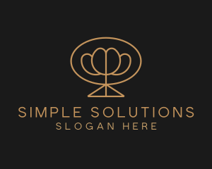 Simple Gold Flower Bouquet logo design