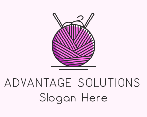 Pink Yarn Ball  Logo