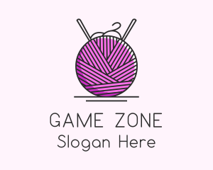 Pink Yarn Ball  Logo