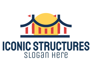 Sunset Arch Bridge logo design