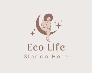 Moon Woman Nude logo design