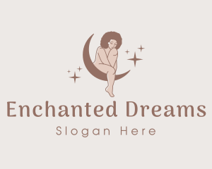 Moon Woman Nude logo design