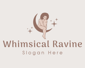 Moon Woman Nude logo design